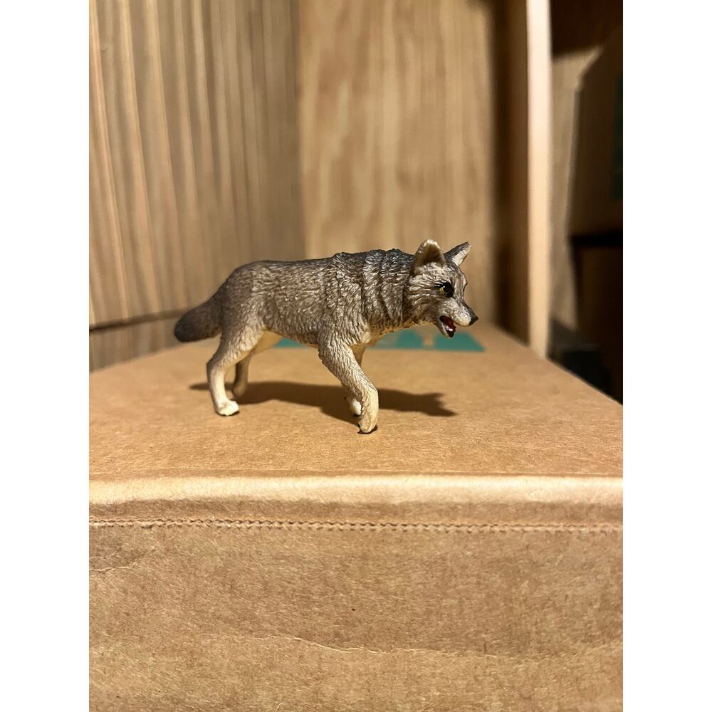 Vintage 1998 Safari Wolf Toy Figurine